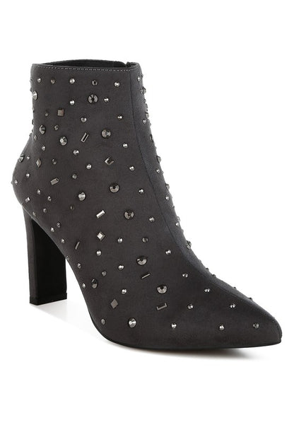 RAG & Co. Sakura Diamante Embellished Microfiber Boots