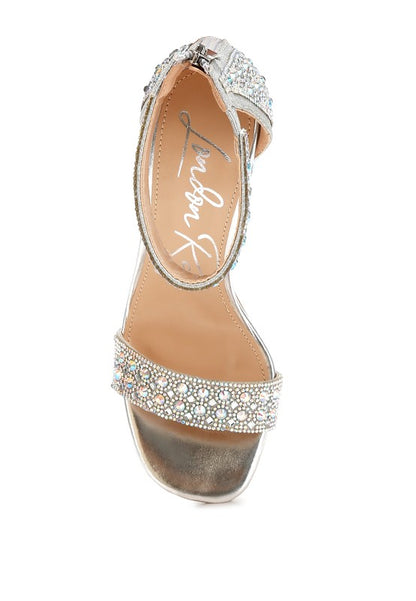 RAG & Co. Cady Rhinestones And Sequins Block Sandals