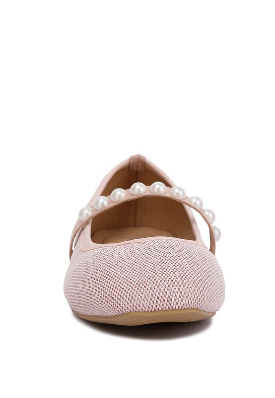 RAG & Co. Sassie Pearl Embellished Ballerina Flats