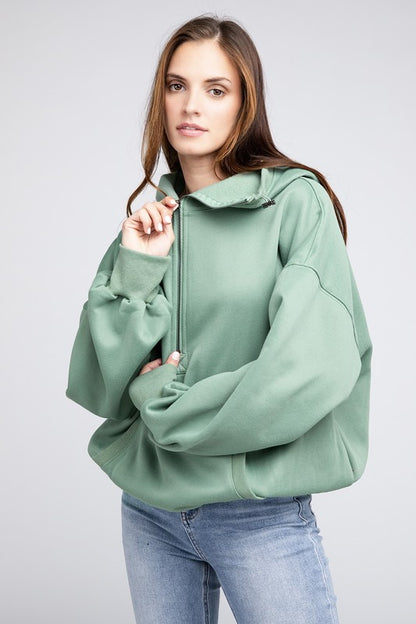 BIBI Stitch Detailed Elastic Hem Hoodie Sweatshirt