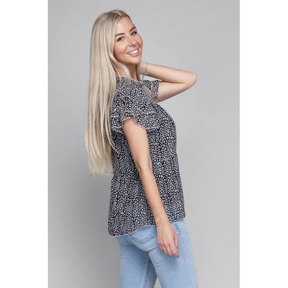 NUVI APPAREL Tiered chiffon blouse