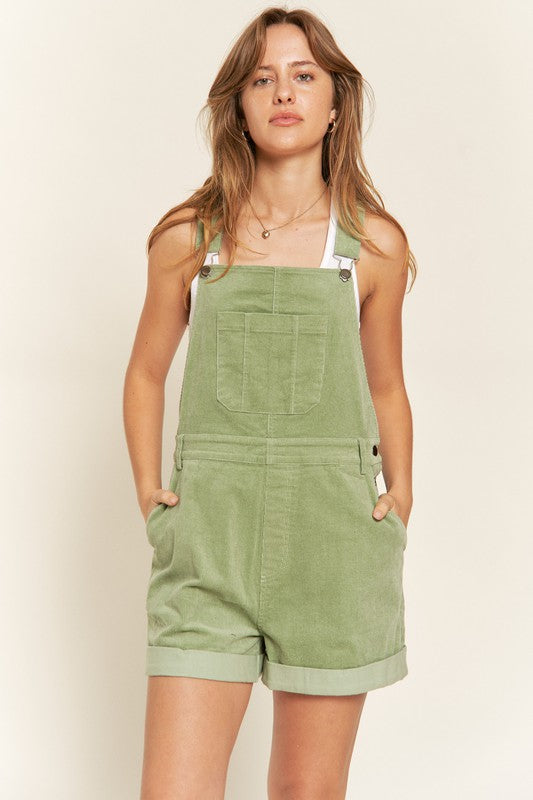 JADE by JANE Corduroy Adjustable Shoulder Straps Overall PLUS