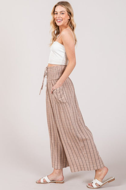 SAGE + FIG Cotton Gauze Wash Stripe Pants