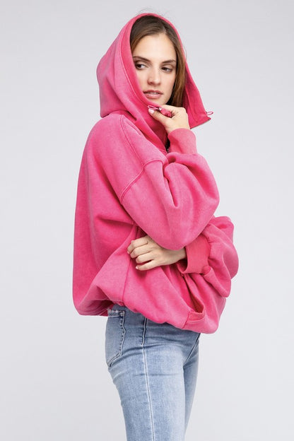 BIBI Stitch Detailed Elastic Hem Hoodie Sweatshirt