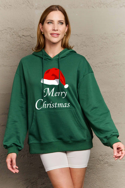 SIMPLY LOVE Full Size MERRY CHRISTMAS Graphic Hoodie