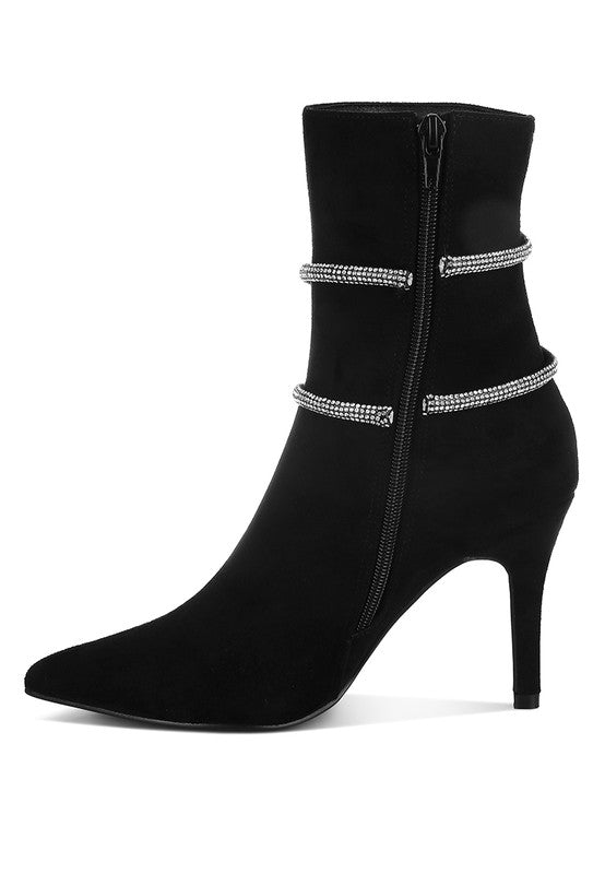 RAG & Co. Roda Rhinestone Wrap-Around Stiletto Boots