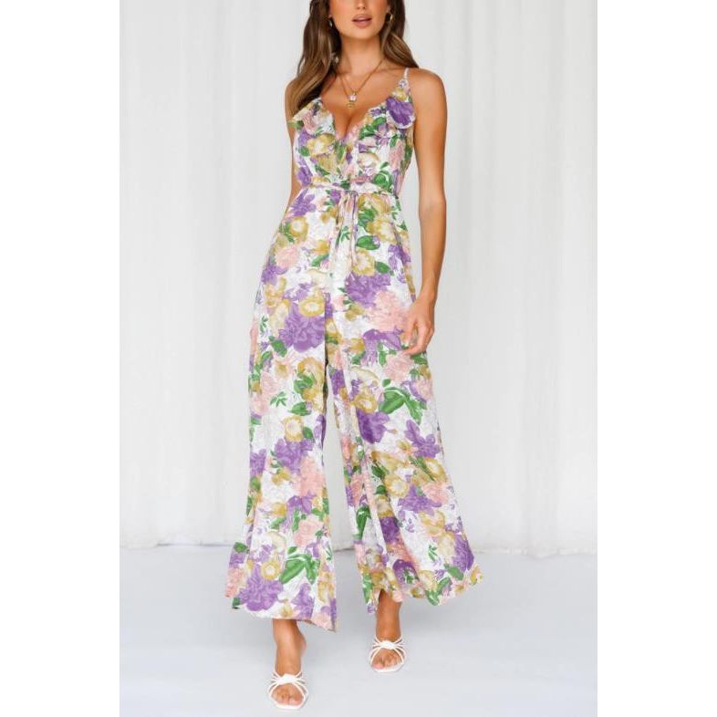 ONE & ONLY COLLECTIVE Floral  Print Cami Wide-leg Jumpsuit 62421B01