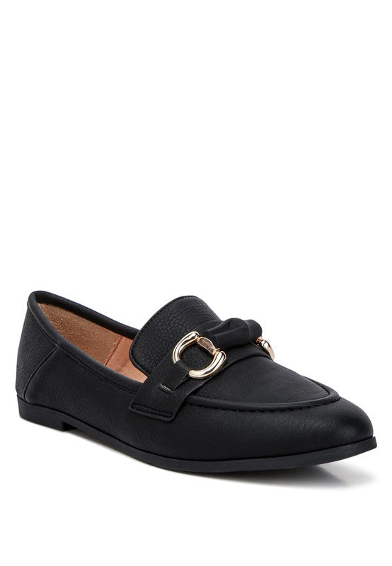 RAG & Co. Asher Horse-bit Embellished Raffia Loafers