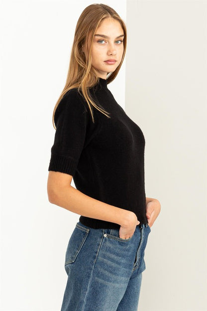 HYFVE Lovely Embrace Puff Sleeve Sweater Top