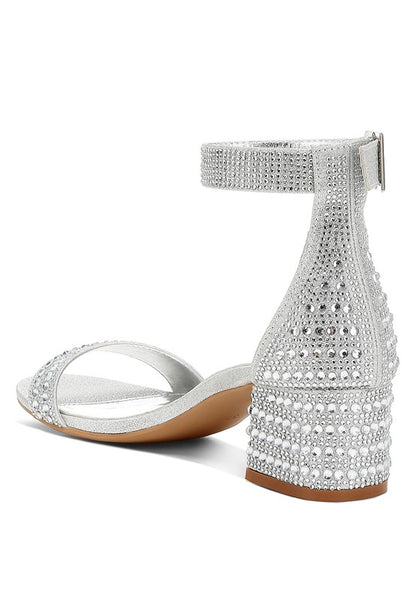 RAG & Co. Twerky Rhinestones Embellished Block Sandals