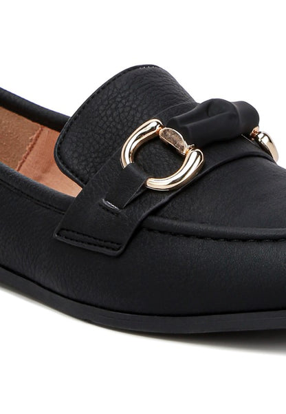 RAG & Co. Asher Horse-bit Embellished Raffia Loafers