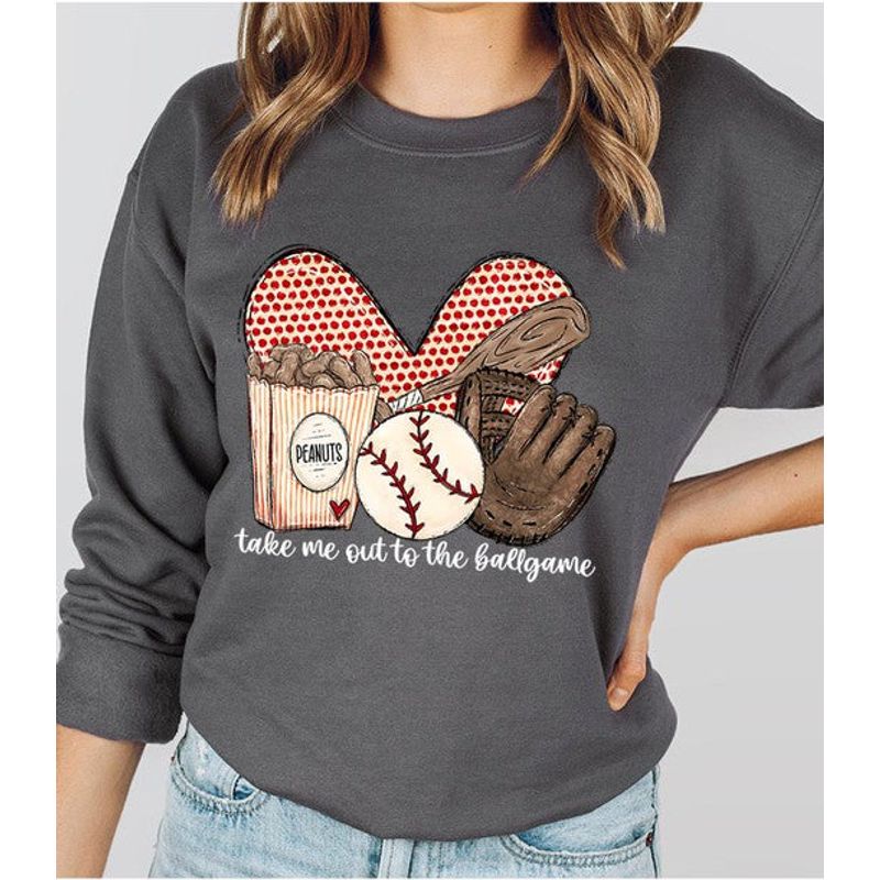 COLOR BEAR "Take me to Ball Game" Baseball Graphic Sweatshirt