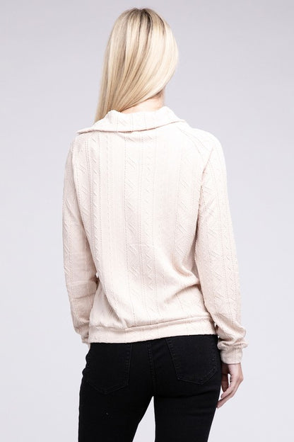 NUVI APPAREL Textured Pullover Sweater