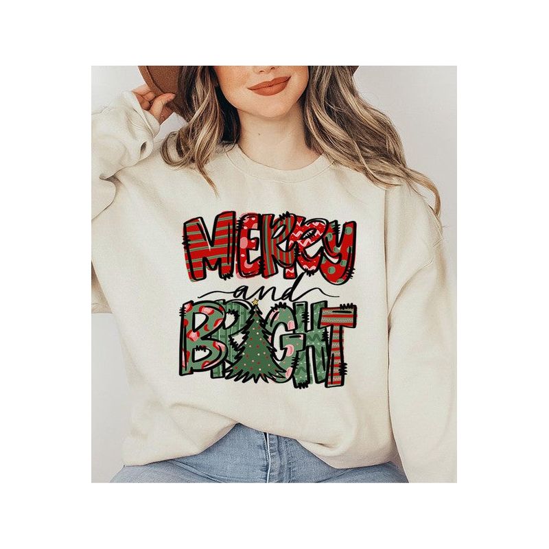 COLOR BEAR Merry & Bright Christmas Sweatshirt