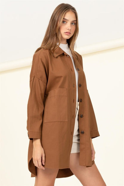 HYFVE Sweet Fling Oversized Shirt Shacket