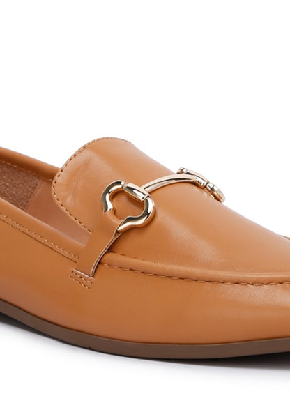 RAG & Co. Talula Horse bit Embellished Faux Leather Loafers