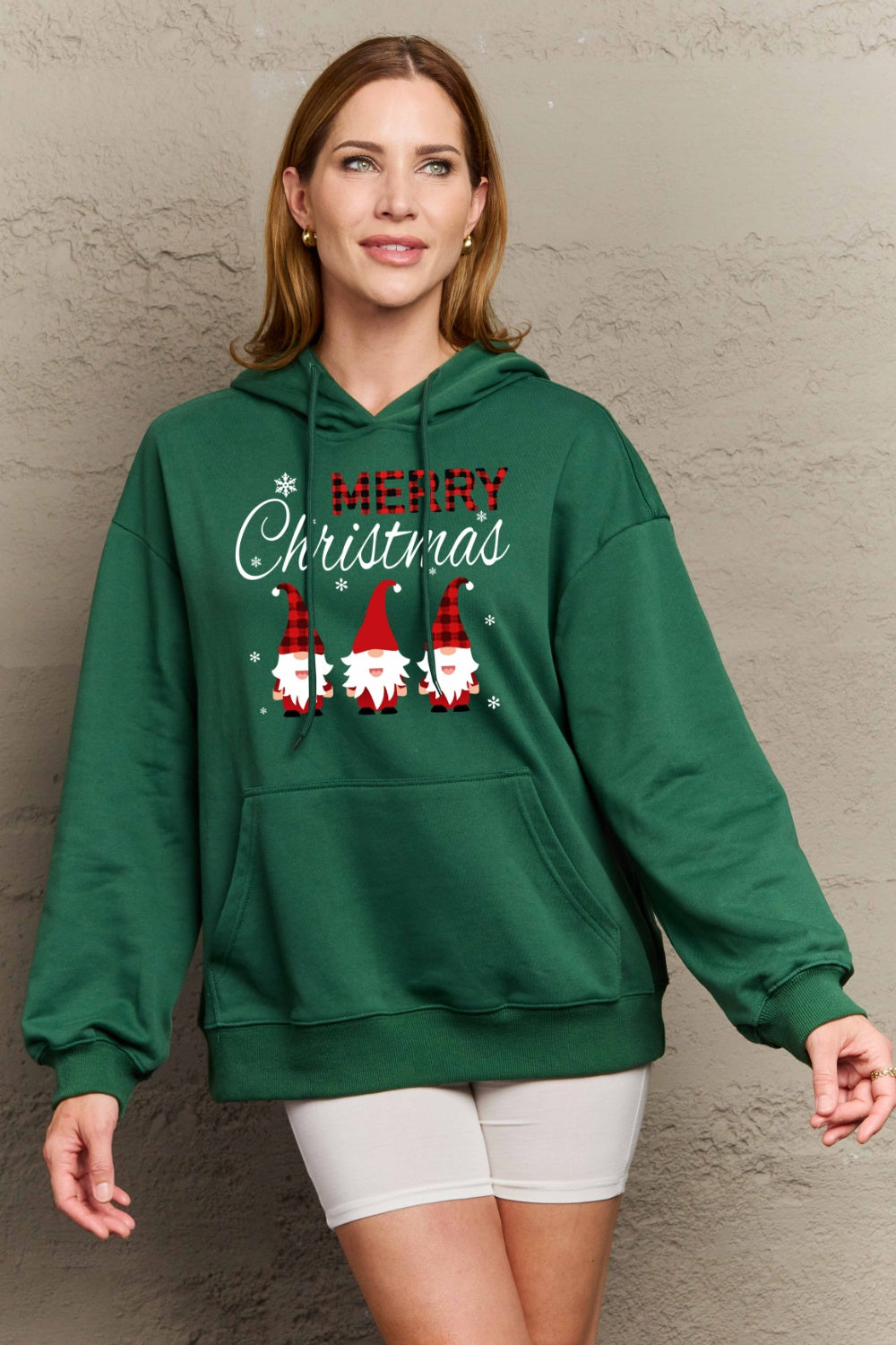 SIMPLY LOVE Full Size MERRY CHRISTMAS Graphic Hoodie