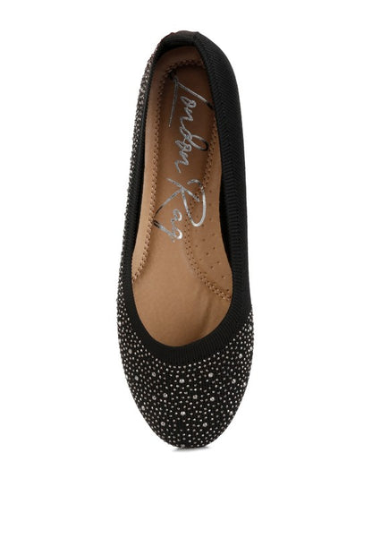 RAG & Co. Splash Rhinestones Embellished Ballet Flats