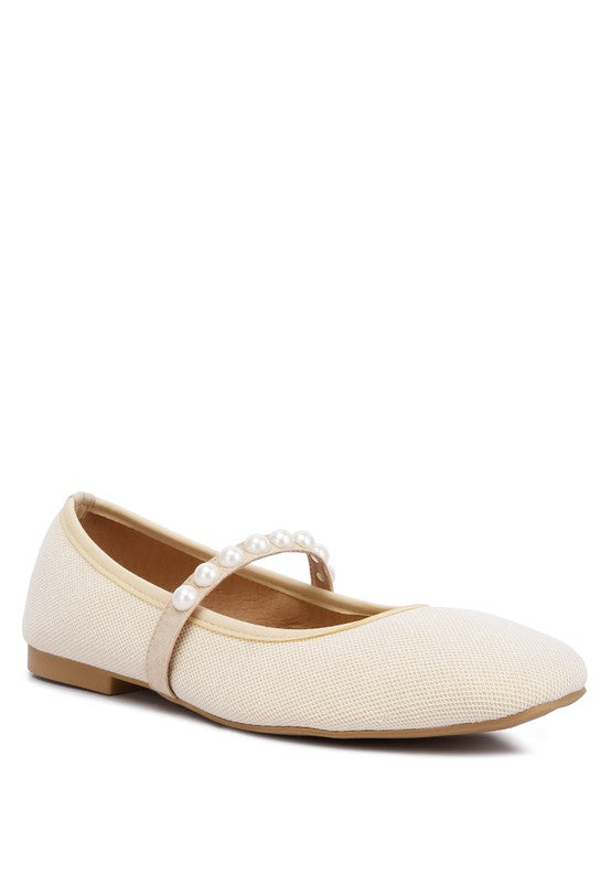 RAG & Co. Sassie Pearl Embellished Ballerina Flats