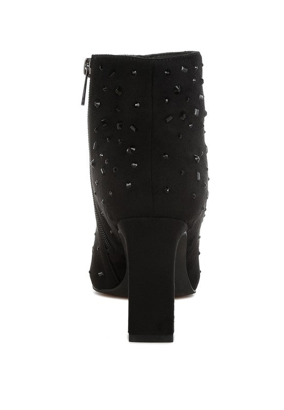 RAG & Co. Sakura Diamante Embellished Microfiber Boots