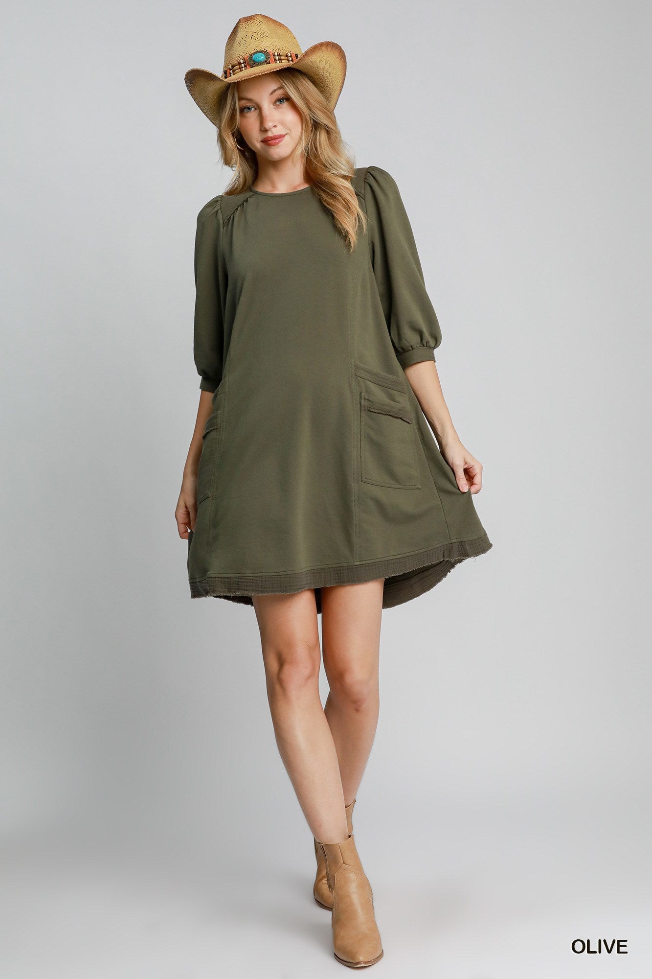 Casual French Terry Mini Dress