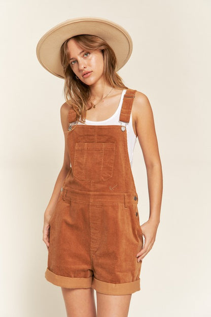 JADE by JANE Corduroy Adjustable Shoulder Straps Overall PLUS