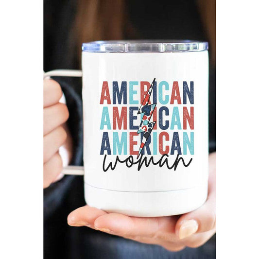 CALI American Woman Patriotic Bolt Travel Mug