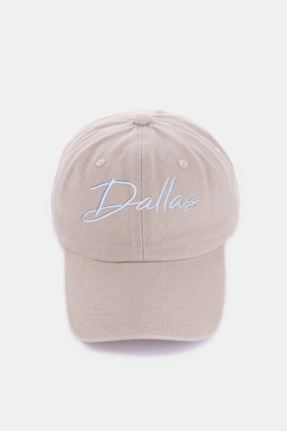 ZENANA Washed "DALLAS" Embroidered Baseball Cap