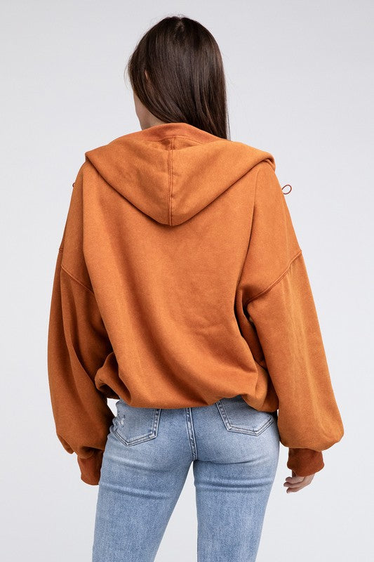 BIBI Stitch Detailed Elastic Hem Hoodie Sweatshirt