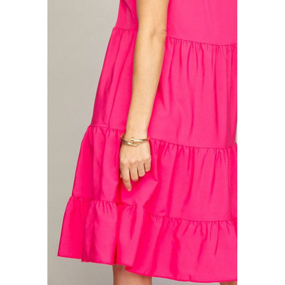 NUVI APPAREL Sleeveless Tiered Dress