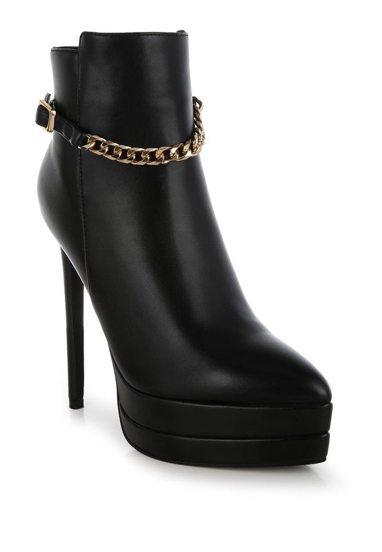 RAG & Co. Narok Metallic Chain Detail Boots