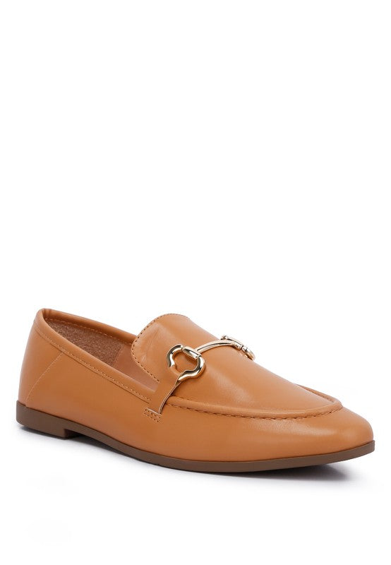 RAG & Co. Talula Horse bit Embellished Faux Leather Loafers