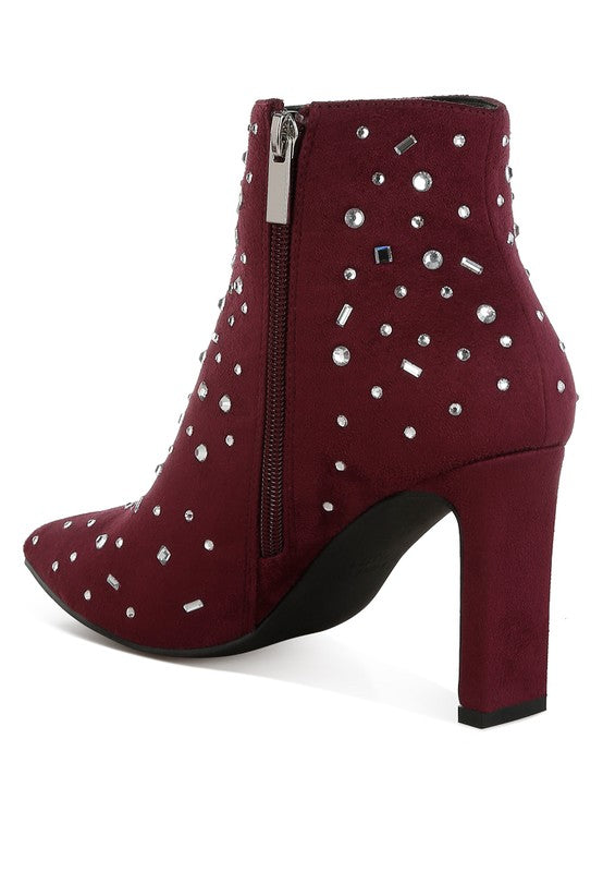 RAG & Co. Sakura Diamante Embellished Microfiber Boots