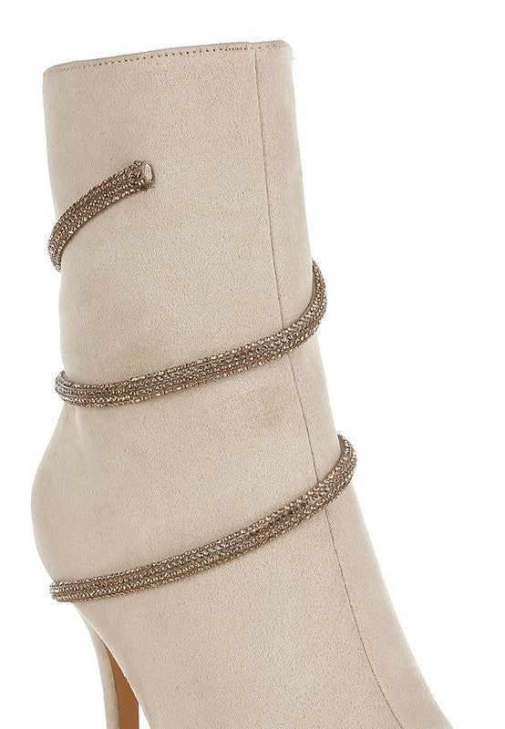 RAG & Co. Roda Rhinestone Wrap-Around Stiletto Boots