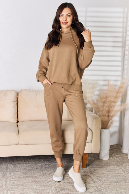 RISEN Mocha High Rise Relaxed Joggers