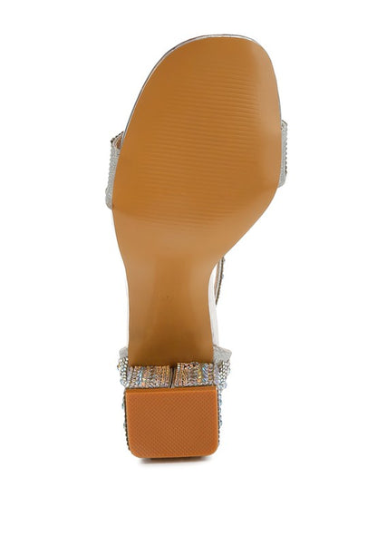 RAG & Co. Cady Rhinestones And Sequins Block Sandals