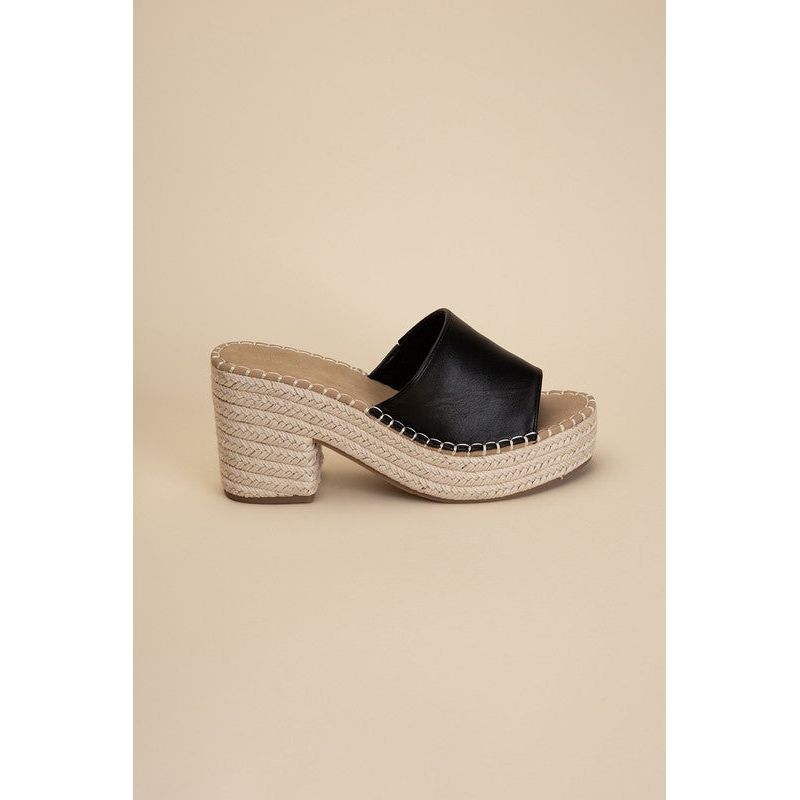 LOCK-1 ESPADRILLE MULE HEELS