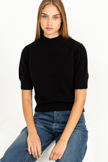 HYFVE Lovely Embrace Puff Sleeve Sweater Top