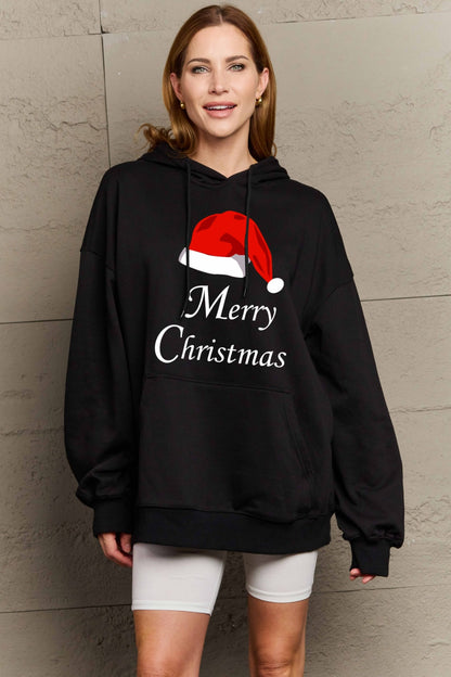 SIMPLY LOVE Full Size MERRY CHRISTMAS Graphic Hoodie