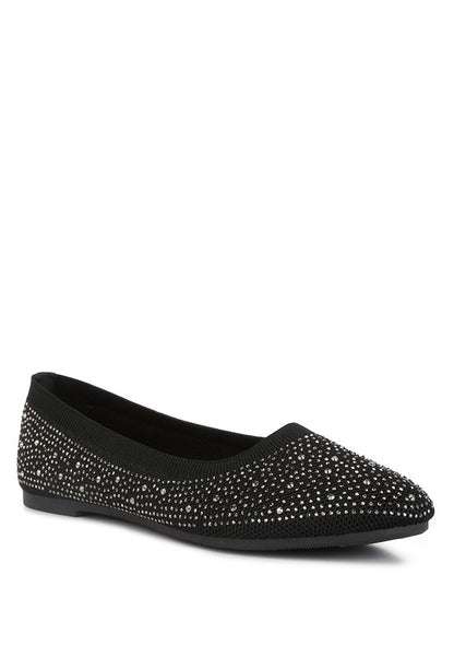 RAG & Co. Splash Rhinestones Embellished Ballet Flats