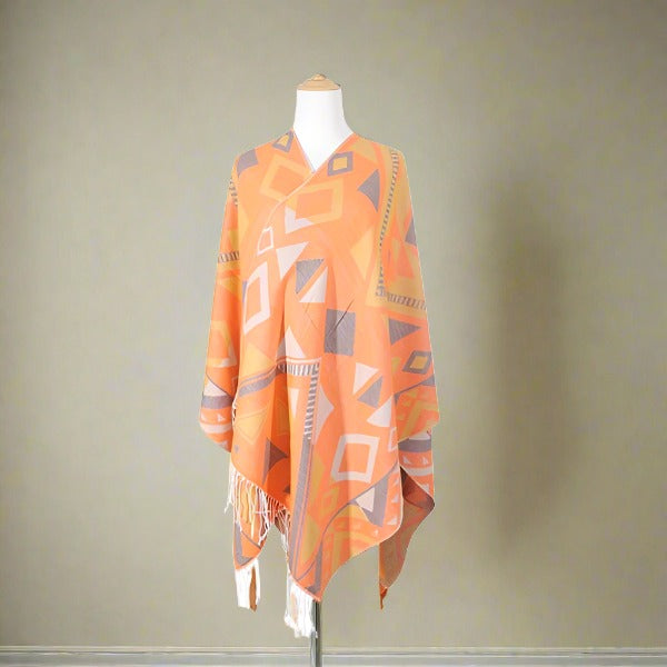 BELLA CHIC Tribal Print Poncho