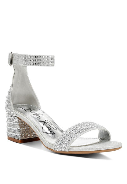 RAG & Co. Twerky Rhinestones Embellished Block Sandals