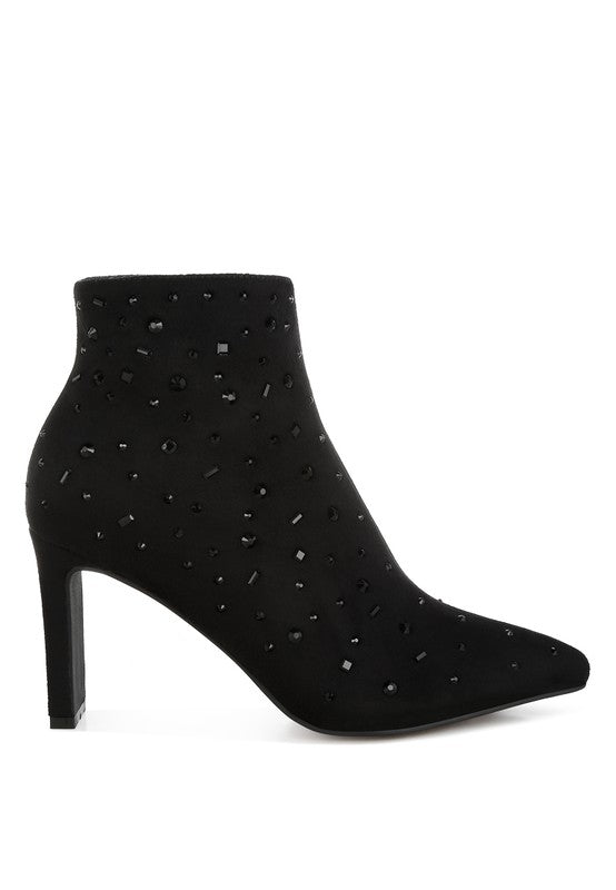 RAG & Co. Sakura Diamante Embellished Microfiber Boots