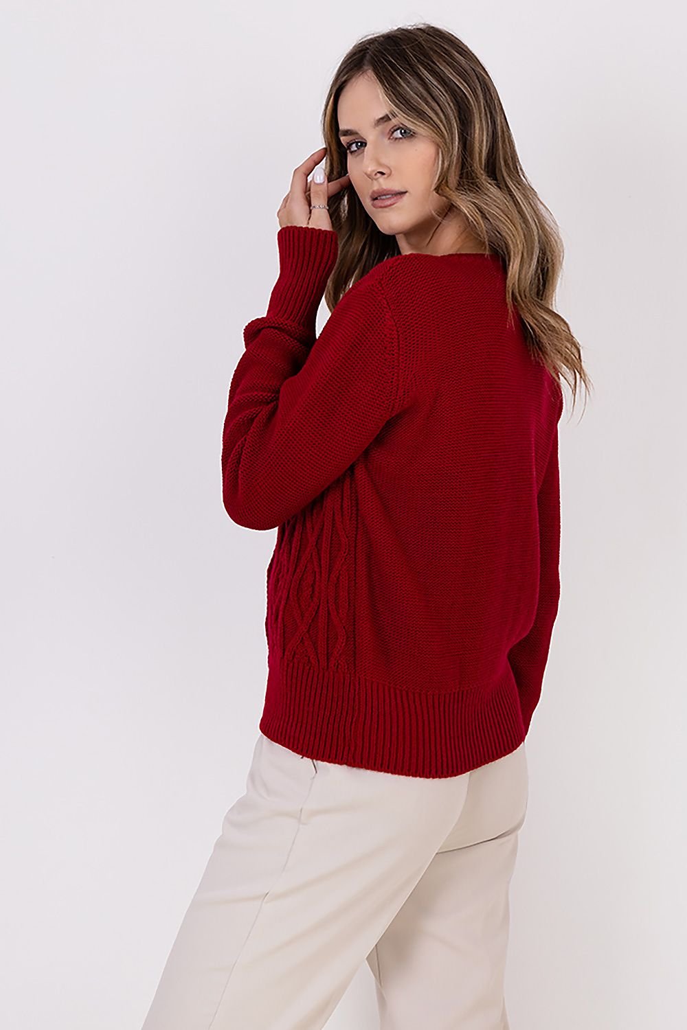 MKM Casual Hip-length Button Knitted Sweater Cardigan-model 187272