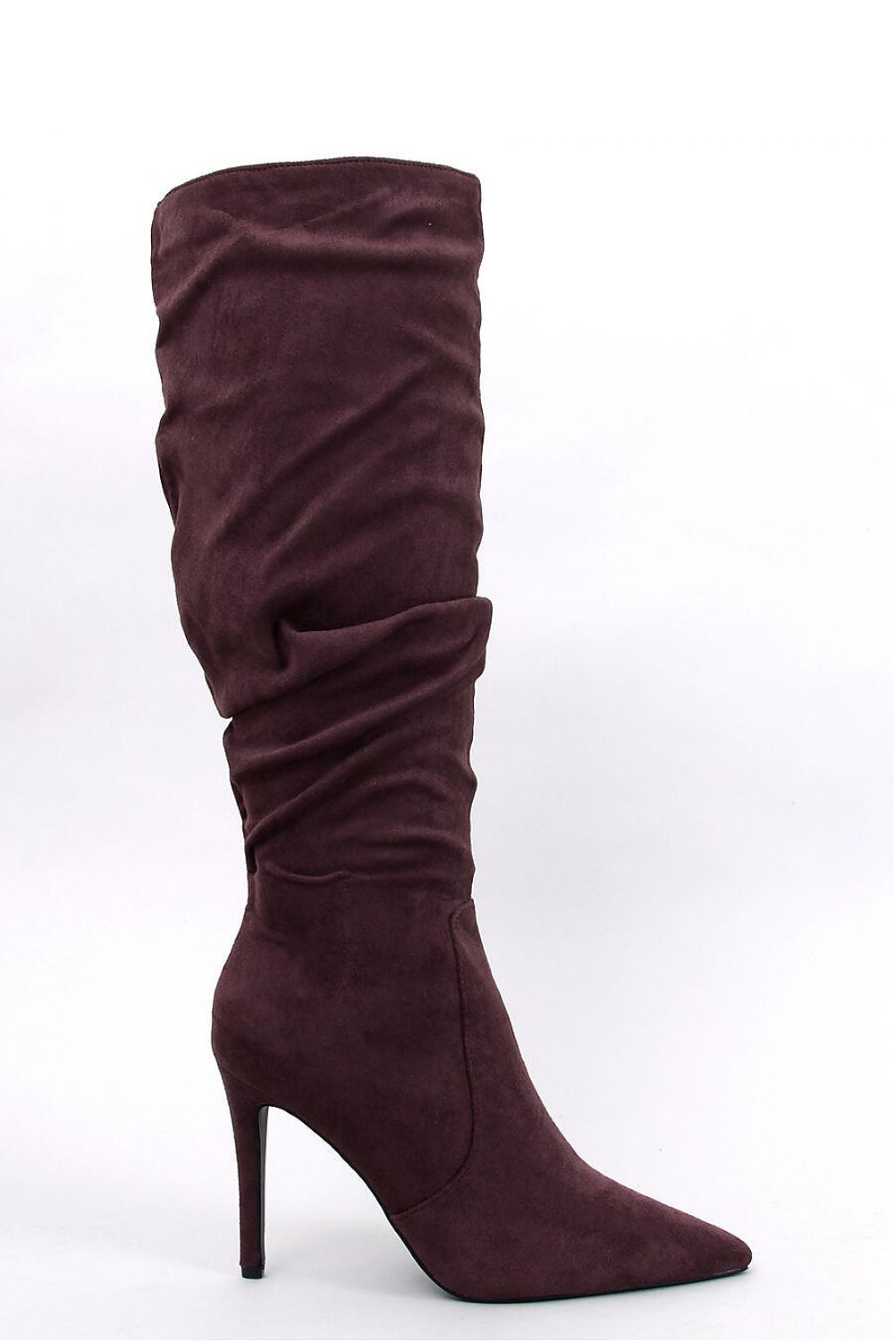 INELLO European Suede Knee-High Stiletto Heel Boots