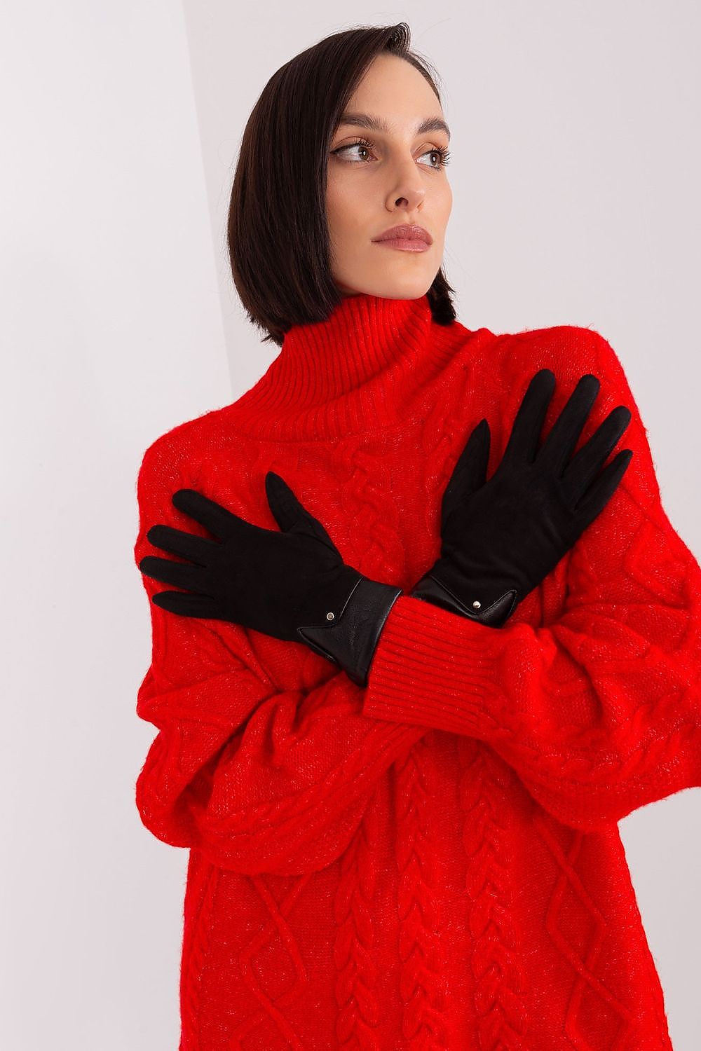 A.T.  Women's European Winter Gloves with Leather Detail