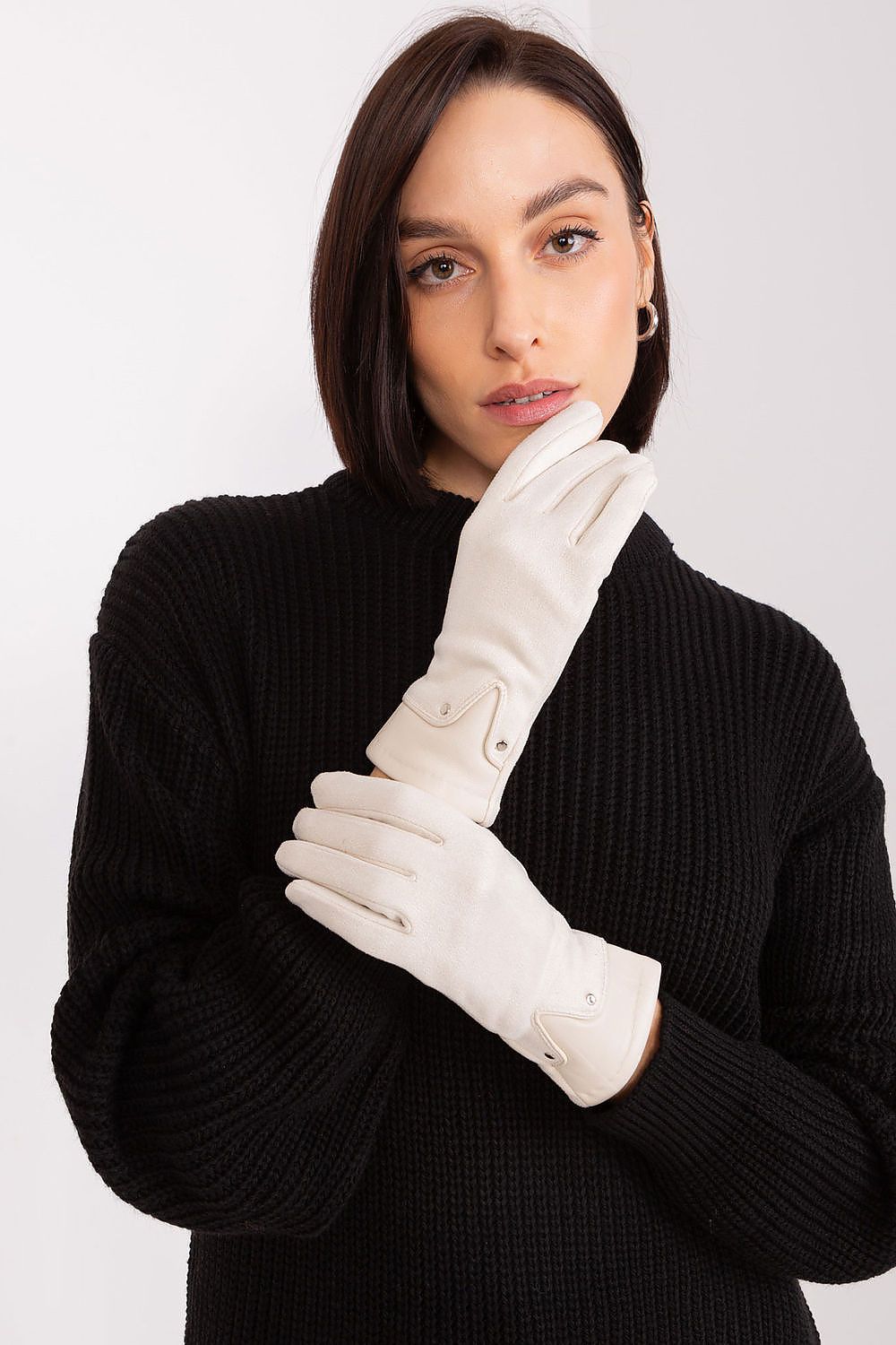 A.T.  Women's European Winter Gloves with Leather Detail