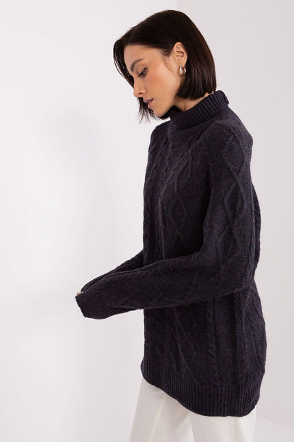 A.T. Oversized European Knitted Turtleneck Sweater-model 189230