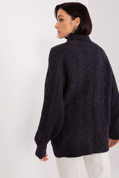 A.T. Oversized European Knitted Turtleneck Sweater-model 189230