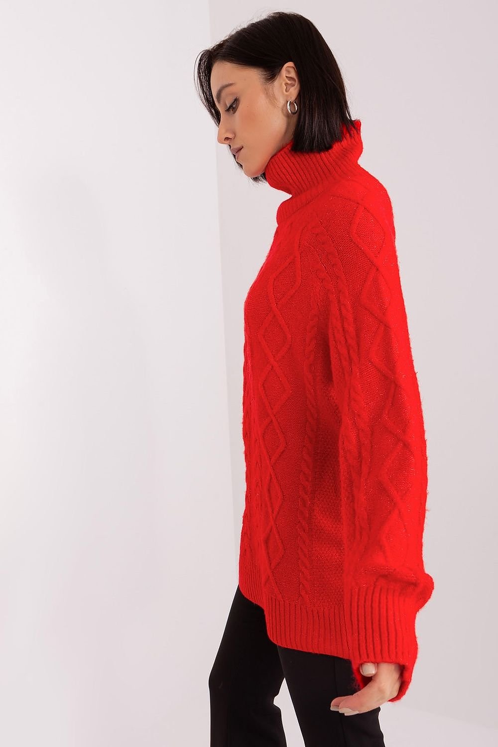 A.T. Oversized European Knitted Turtleneck Sweater-model 189230